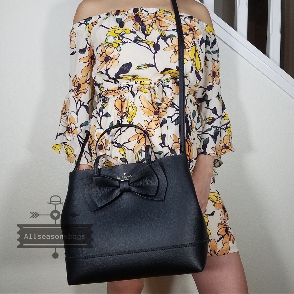 NWT kate spade NY Small GIORGIA crossbody black - Picture 6 of 8